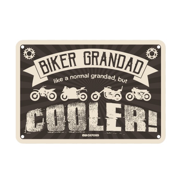 Oxford Oxford garage metal sign: biker grandad